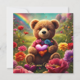 Be mine Valentine Teddy 1 Feestdagenkaart