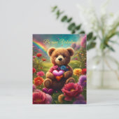 Be mine Valentine Teddy 1 Feestdagenkaart (Staand voorkant)