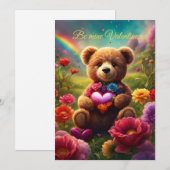 Be mine Valentine Teddy 1 Kaart (Voorkant / Achterkant)