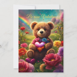Be mine Valentine Teddy 1 Kaart