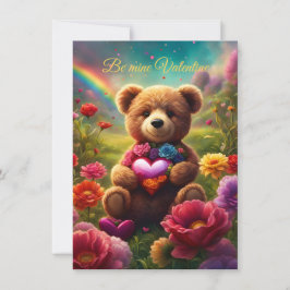 Be mine Valentine Teddy 1 Kaart