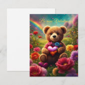 Be mine Valentine Teddy 1 Kaart (Voorkant / Achterkant)