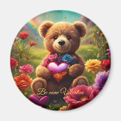 Be mine Valentine Teddy 1 Magneet (Voorkant)