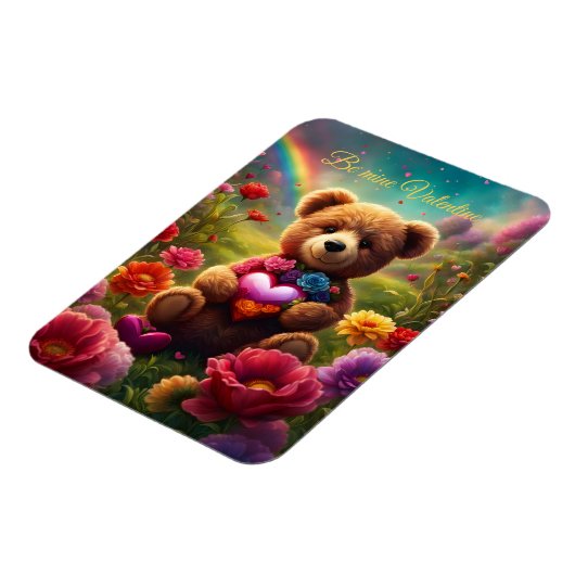 Be mine Valentine Teddy 1 Magneet (Linkerzijde)