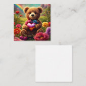 Be mine Valentine Teddy 1 Notitiekaartje (Voorkant / Achterkant)