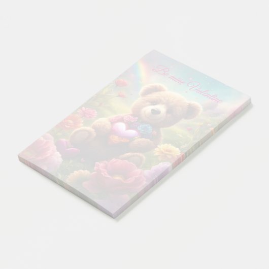 Be mine Valentine Teddy 1 Post-it® Notes (Schuin)