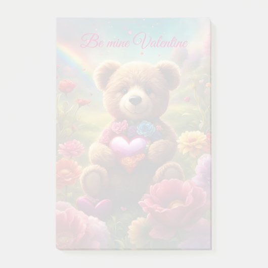 Be mine Valentine Teddy 1 Post-it® Notes (Voorkant)