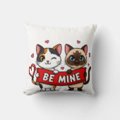 BE MINE Valentine's Cats | Cute Kittens with Love Kussen (Voorkant)