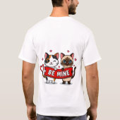 BE MINE Valentine's Cats | Cute Kittens with Love T-shirt (Achterkant)