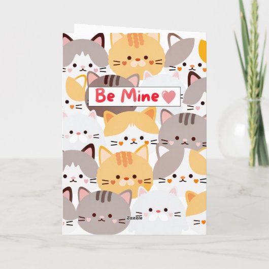 Be mine valentines day cards kaart (Achterkant)