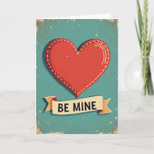 Be Mine Vintage Love Card Kaart (Voorkant)