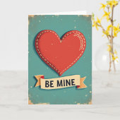 Be Mine Vintage Love Card Kaart (Gele Bloem)