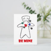 "Be Mine"-wijnpop Briefkaart (Staand voorkant)