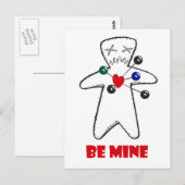 "Be Mine"-wijnpop Briefkaart (Voorkant / Achterkant)