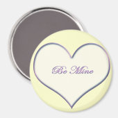 Be Mine Yellow Heart Snoep Sticker Magneet (Voorkant / Achterkant)