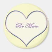 Be Mine Yellow Heart Snoep Sticker Magneet (Voorkant)