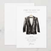 Be My Best Man Waterverf Zwart & Wit Tuxedo Kaart (Voorkant / Achterkant)