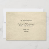 Be My Bridesmaid Floral Red Alice in Wonderland Kaart (Achterkant)