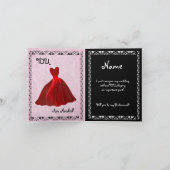 Be My Bridesmaid Invitation RED Velvet Gown 2 (Binnen)