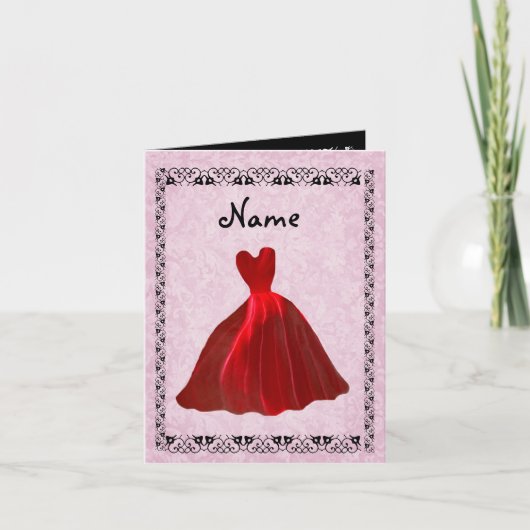 Be My Bridesmaid Invitation RED Velvet Gown 2 (Voorkant)