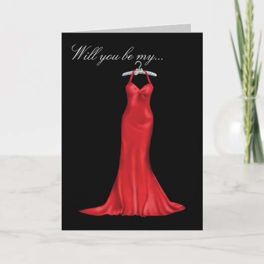 Be My Bridesmaid or Maid of Honor Card (Voorkant)