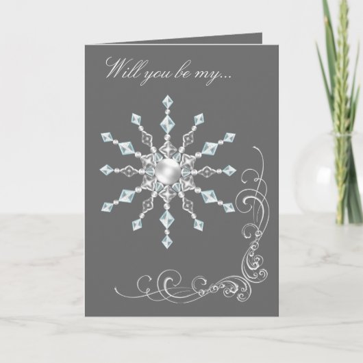 Be My Bridesmaid or Maid of Honor Card (Voorkant)
