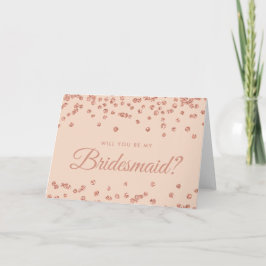 Be My Bridesmaid Roos Gold Glitter Confetti Blush