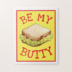 BE MY BUTTY English Chip Shop Sandwich UK Foodie Legpuzzel