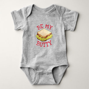 BE MY BUTTY English Chip Shop Sandwich UK Foodie Romper