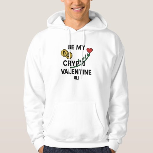Be My Crypto Valentine Bitcoin Trader Hoodie (Voorkant)