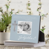 Be My Godfather Proposal Blue Memorial Photo Fotoplaat