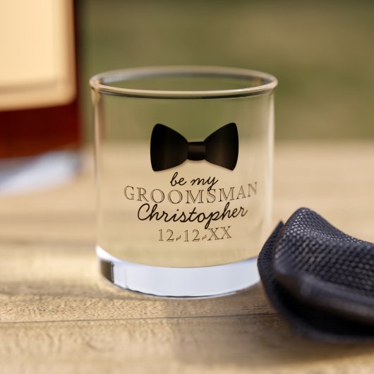 Be My Groomsman Naam Wedding Whiskey Glass Whisky Glas