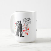 Be My Love Black Couple Art Classic Mok (Voorkant links)