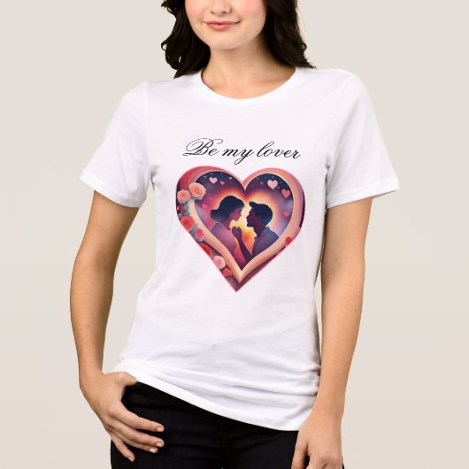 Be my lover Tri-Blend shirt (Voorkant)