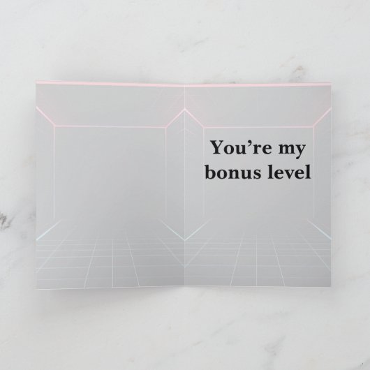 Be My Player 2 Greeting Card – Cute Gamer Love Kaart (Binnen)