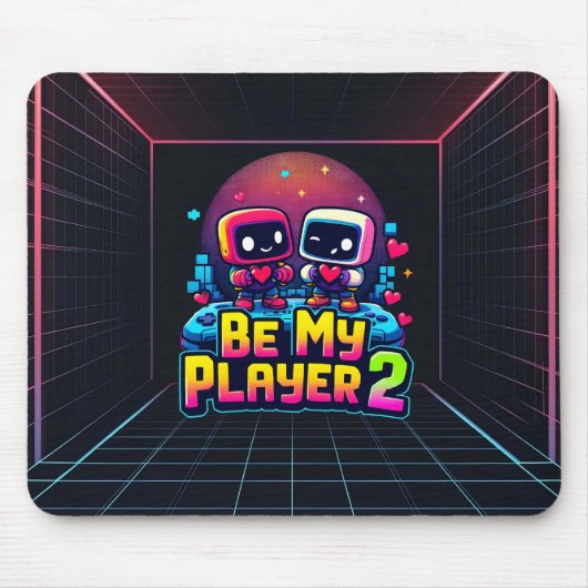 Be My Player 2 Mousepad – Romantic Gaming Accessor Muismat (Voorkant)