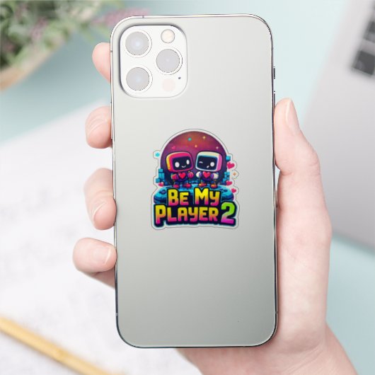 Be My Player 2 Sticker – Retro Love Pixel Art (Telefoon)