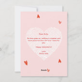 Be My Sweetheart Script Valentijn Fotokaart Feestdagenkaart (Achterkant)