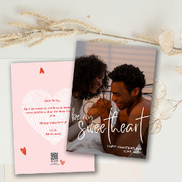 Be My Sweetheart Script Valentijn Fotokaart Feestdagenkaart