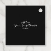 Be My Valentijn Custom Black Typography Bedankjes Labels (Achterkant)