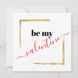 Be My Valentijn Custom White Typography Kaart