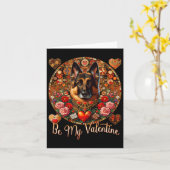 Be My Valentijn Dog Flower Red Heart Day - Nederla Kaart (Gele Bloem)