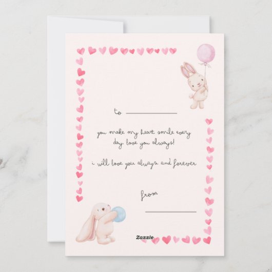 BE my valentijn ,Flat Holiday Kaart (Achterkant)