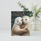 Be my Valentine Briefkaart (Staand voorkant)
