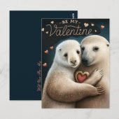 Be my Valentine Briefkaart (Voorkant / Achterkant)