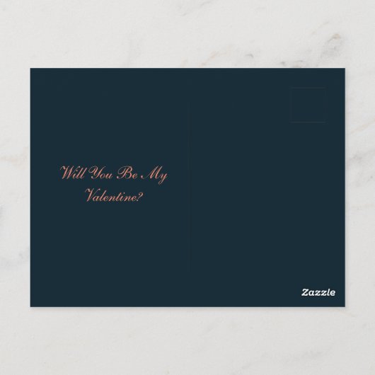 Be my Valentine Briefkaart (Achterkant)