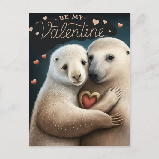 Be my Valentine Briefkaart (Voorkant)