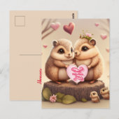 Be my Valentine Briefkaart (Voorkant / Achterkant)