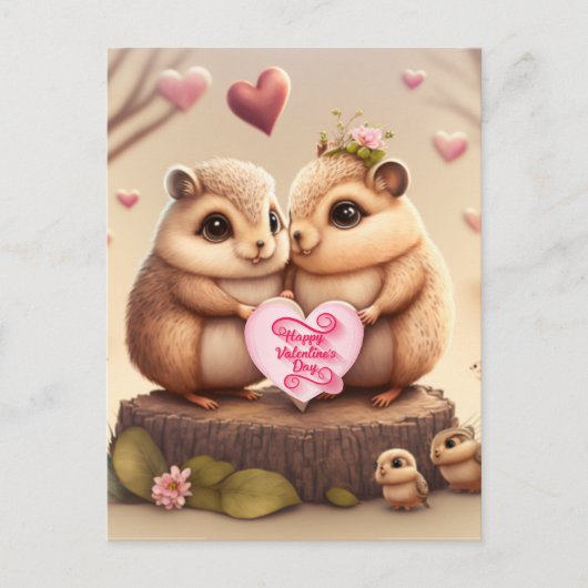 Be my Valentine Briefkaart (Voorkant)