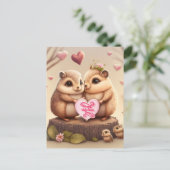 Be my Valentine Briefkaart (Staand voorkant)